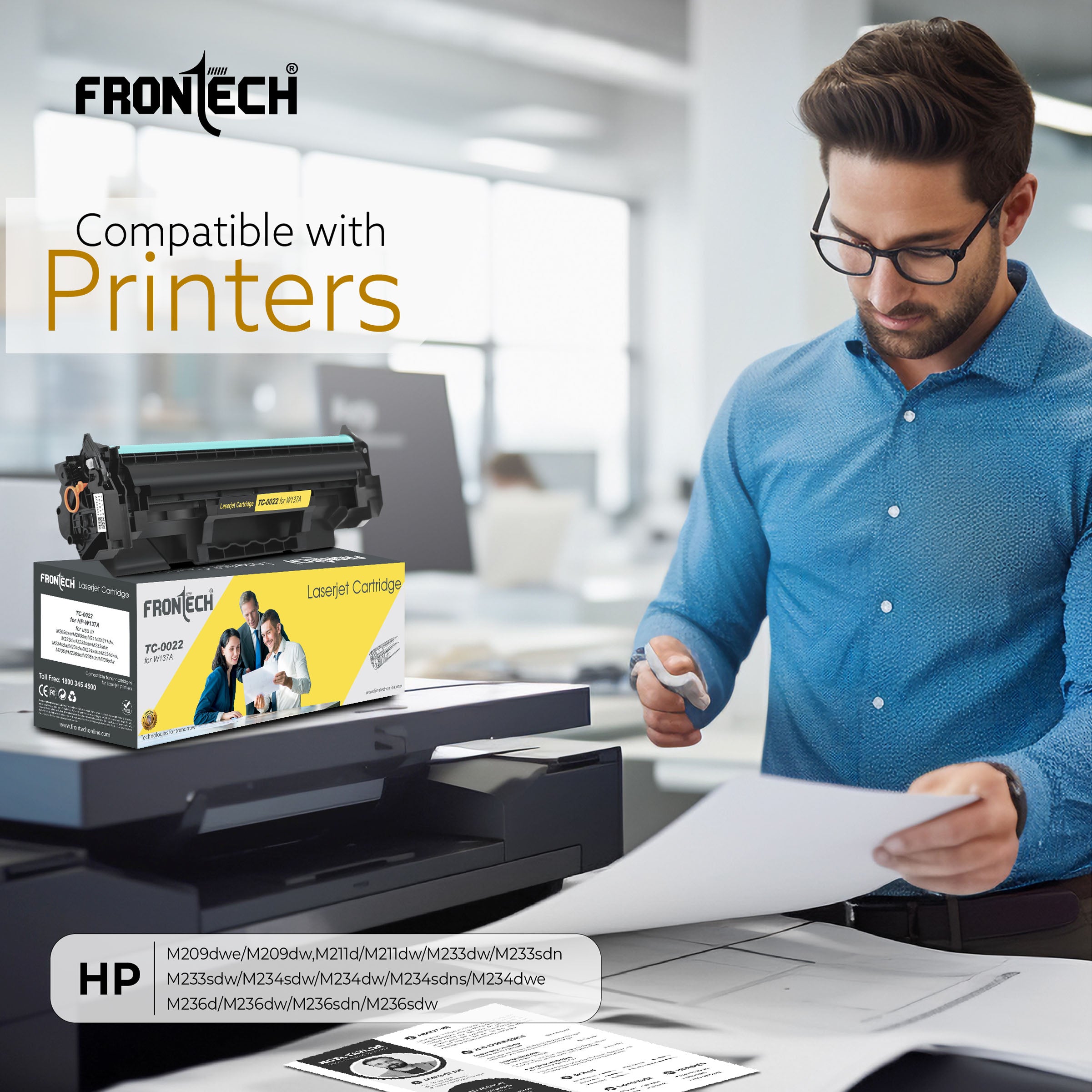Frontech W137A Toner Cartridge | Compatible with HP LaserJet M209-M236 Series (TC-0022) Frontech W137A Toner Cartridge | Compatible with HP LaserJet M209-M236 Series (TC-0022)